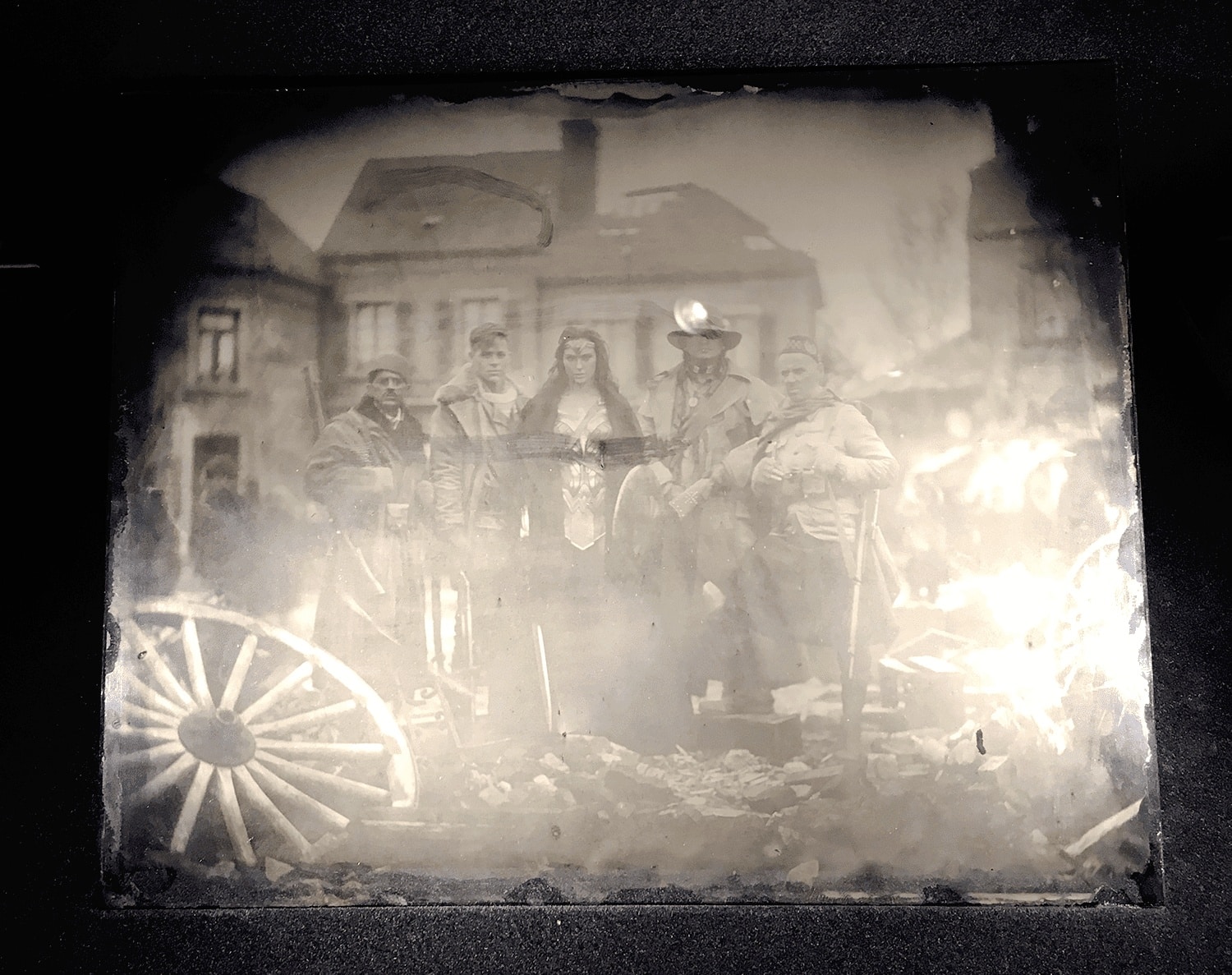 21 Cool, Nerdy Things to Do in LA—Activities for Kids to Adults 10 Silver-toned photograph prop from Wonder Woman on display at the Warner Bros. Studio Tour Hollywood, showing Diana Prince and her World War I allies in period clothing, in a case in Los Angeles.