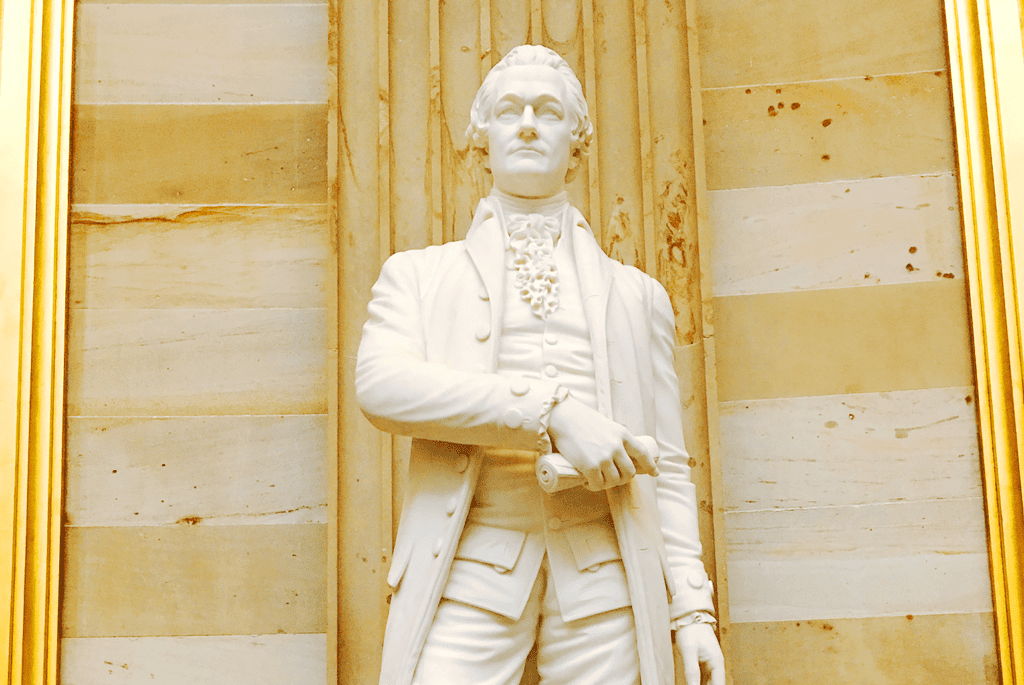 Alexander Hamilton statue at the Capitol, the musical hamilton