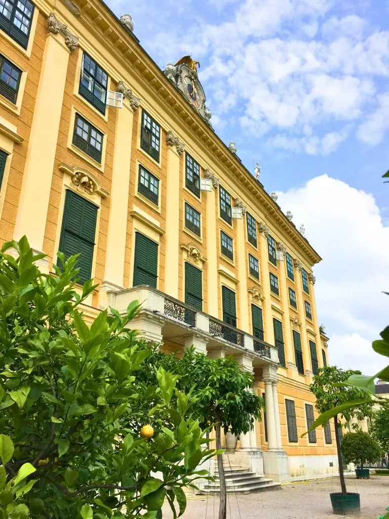 Where to Stay in Vienna, Austria: My Favorite Areas + Best Budget Hotels 76 Exterior of Schönbrunn Palace in Vienna Austria