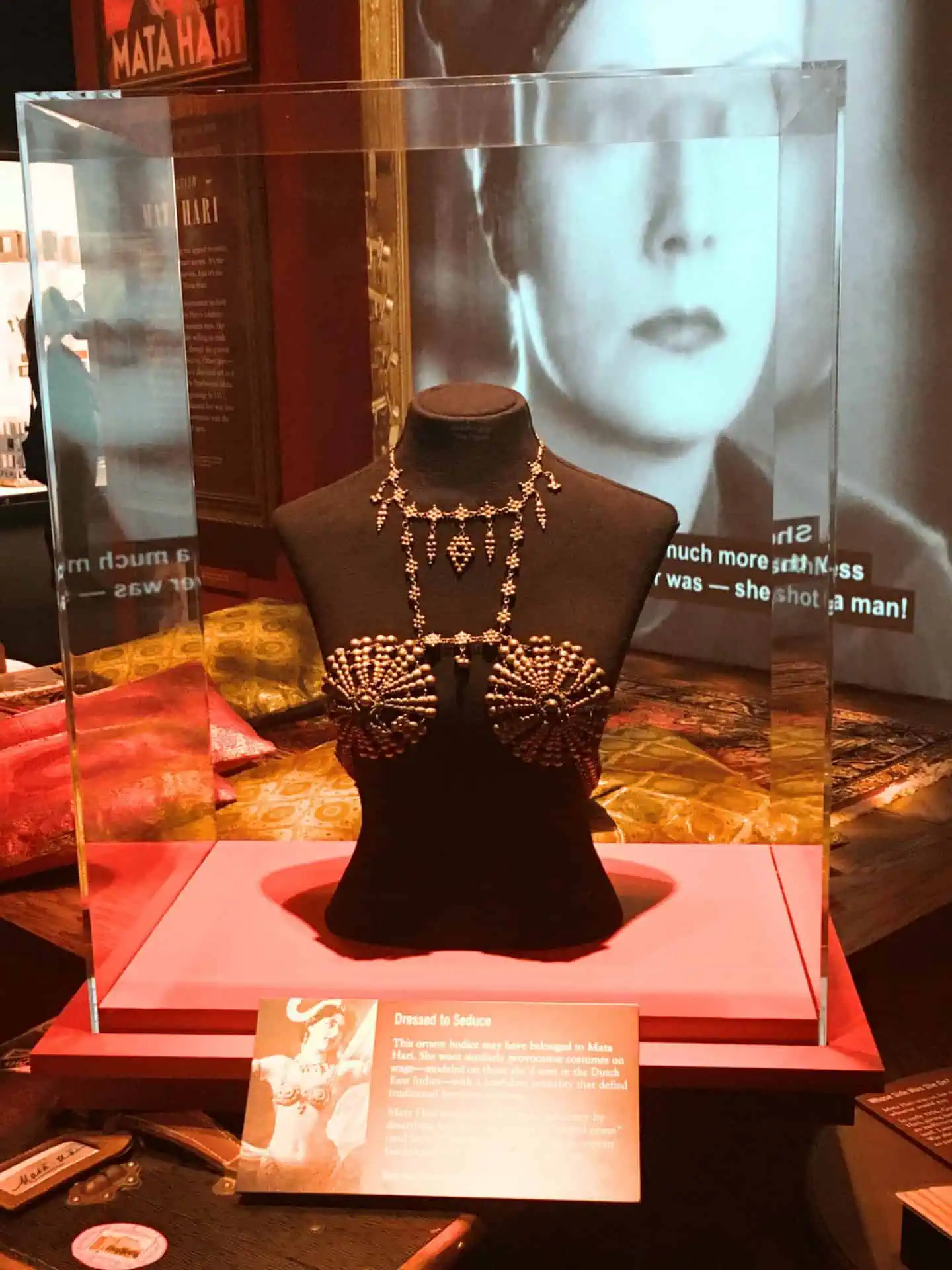 International Spy Museum: Ultimate Guide to DC's Top Secret Attraction 7 Mata Hari bodice at the International Spy Museum in Washington DC
