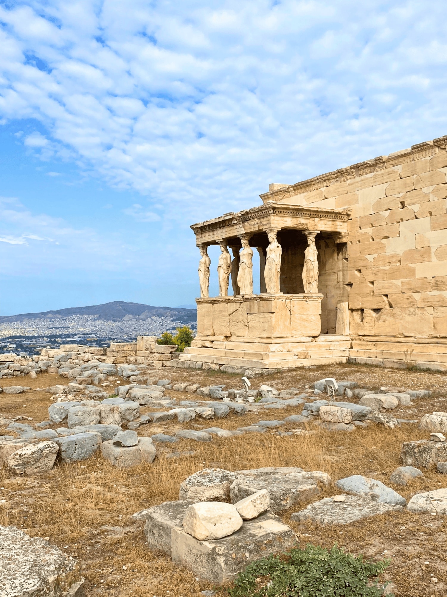 2-Day Athens, Greece Itinerary: A Guide to the Essential Sites + Map 4 The Caryatids of the Erechtheion at the Acropolis in Athens Greece