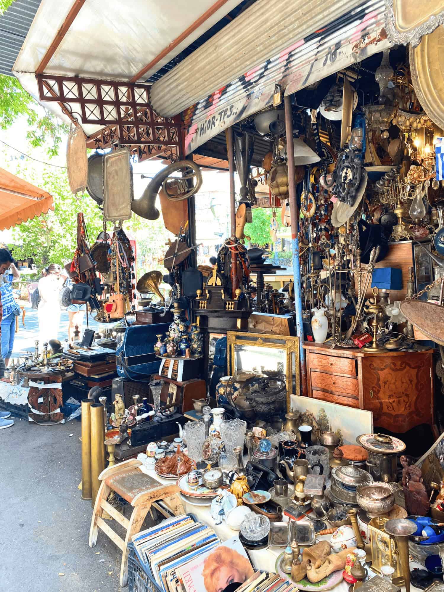 29 Top Things to Do in Athens, Greece: The Best Sites to Visit on a Budget 32 shoppers monastiraki flea market stall athens greece