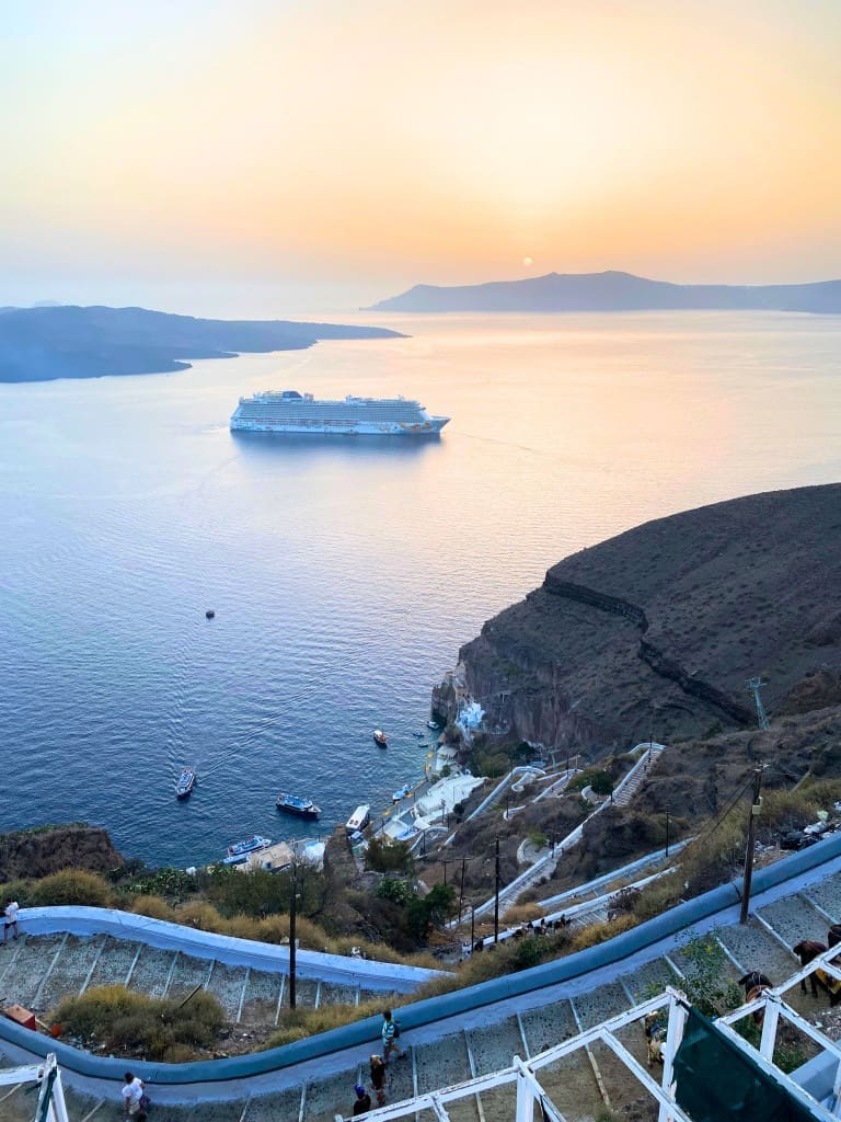 Where to Stay in Santorini, Greece: 8 Key Areas for First-Timer Visitors 2 Dining at Fanari Restaurant with Stunning Caldera View in Santorini.