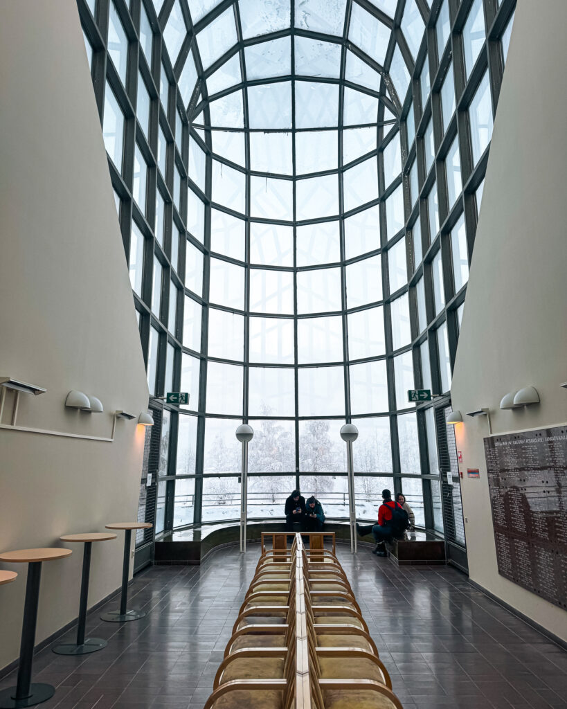 The Best Hotels in Rovaniemi, Finland: Comparing My Glass Igloo Stay with the City Center 9 Interior of Arktikum Museum showcases exhibits and artifacts in Rovaniemi.