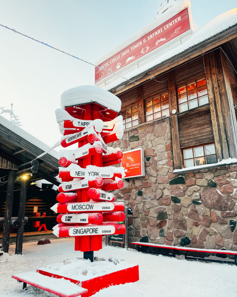 30 of the Best Things to Do in Rovaniemi, Finland, This Winter 56 Sign at Santas Village in Rovaniemi, Finland.
