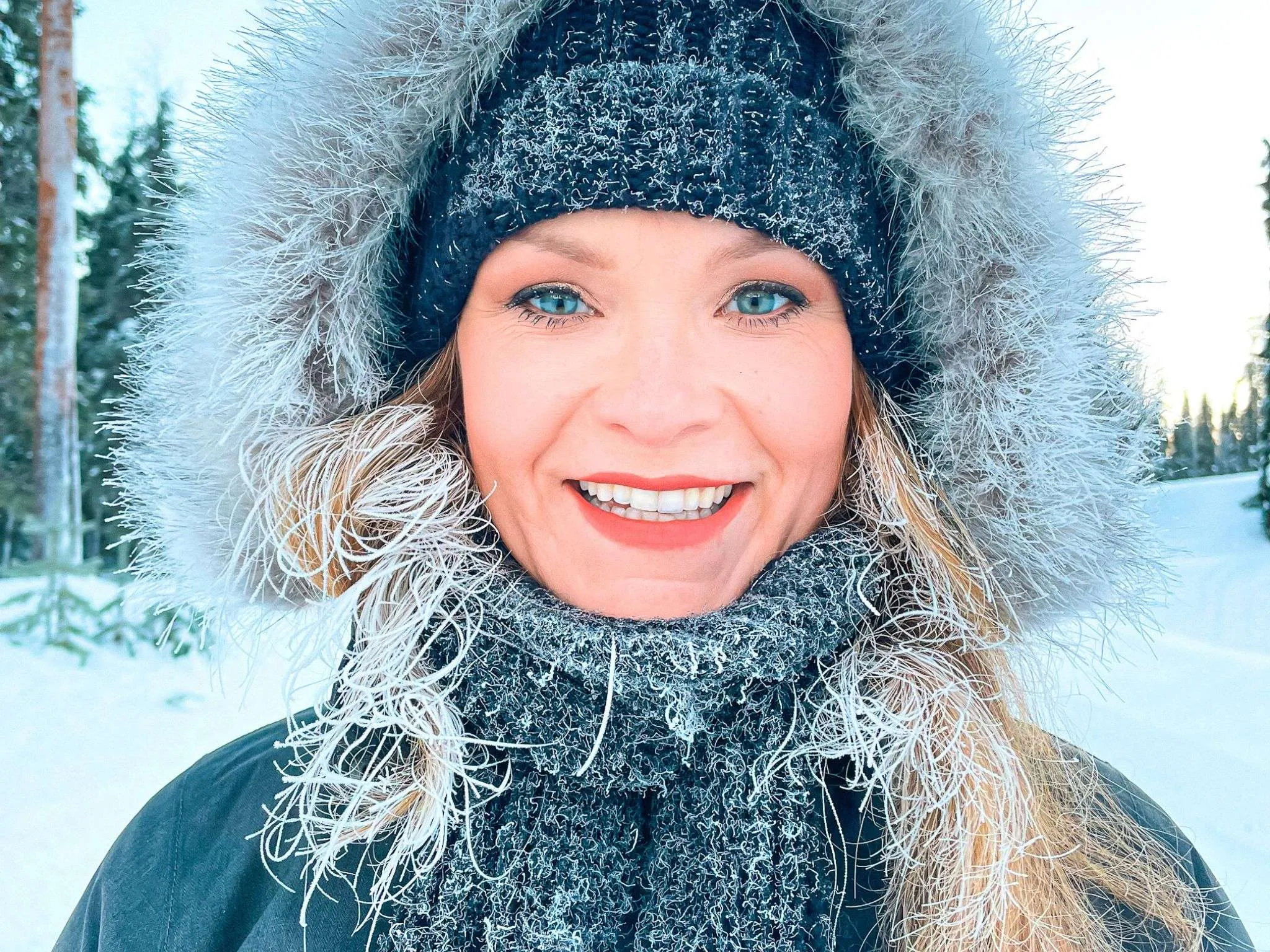 sachin and babi light blue dress What to Wear in Lapland: How I Stayed Warm in -20°F