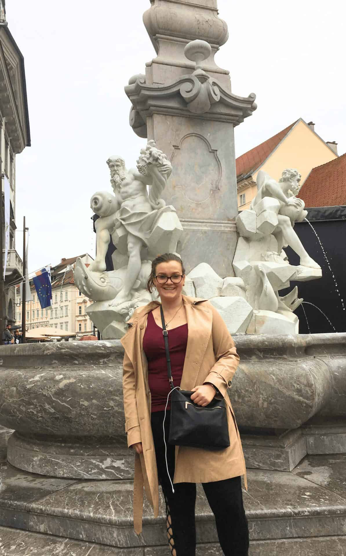 How to Spend a Day in Ljubljana: How I Embraced My Slovenian Heritage 2 woman robba fountain ljubljana slovenia