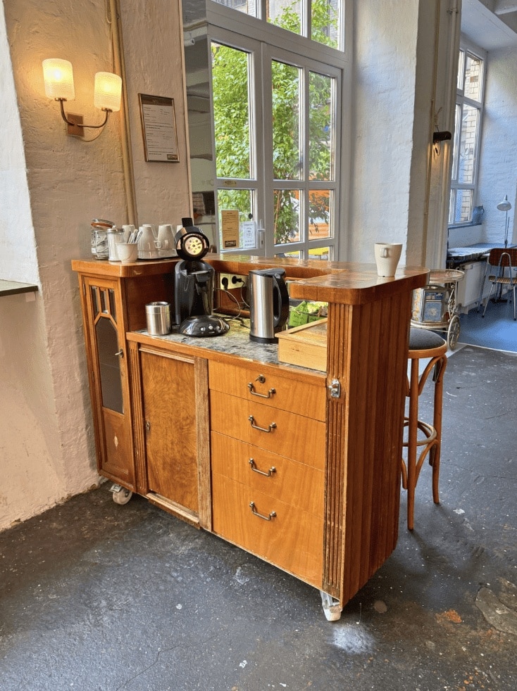 Hüttenpalast Berlin: Reviewing This Caravan Hotel as a Solo Female Traveler 4 huttenpalast berlin vintage coffee tea station
