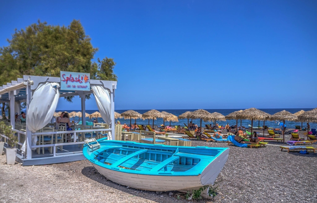 Where to Stay in Santorini, Greece: 8 Key Areas for First-Timer Visitors 6 kamari beach santorini greece