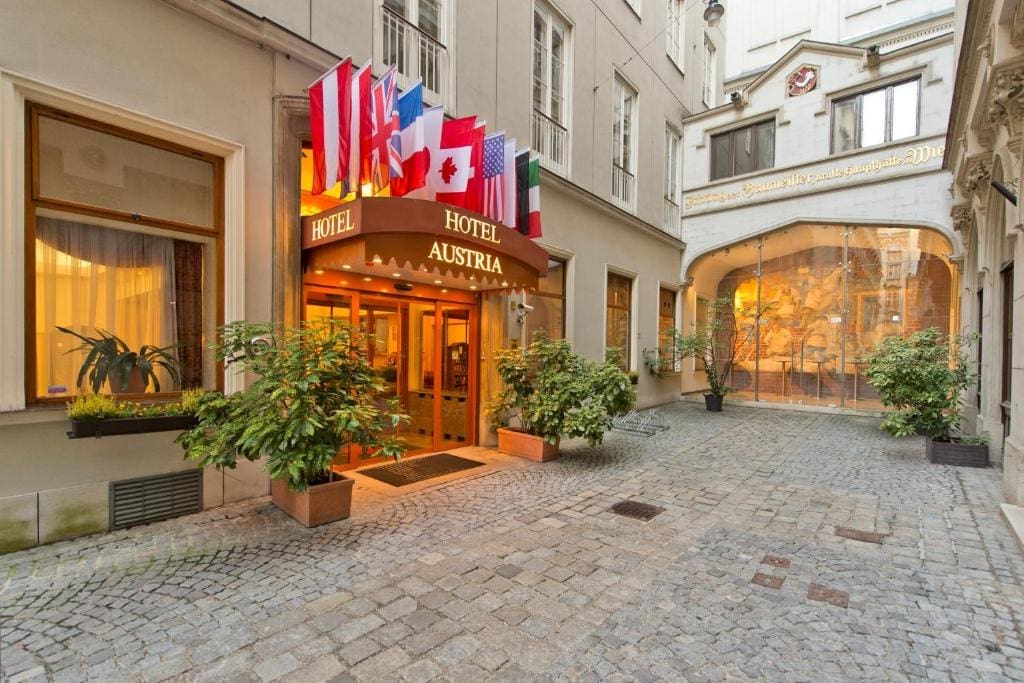 Where to Stay in Vienna, Austria: My Favorite Areas + Best Budget Hotels 12 hotel austria vienna austria entrance cobblestone alley
