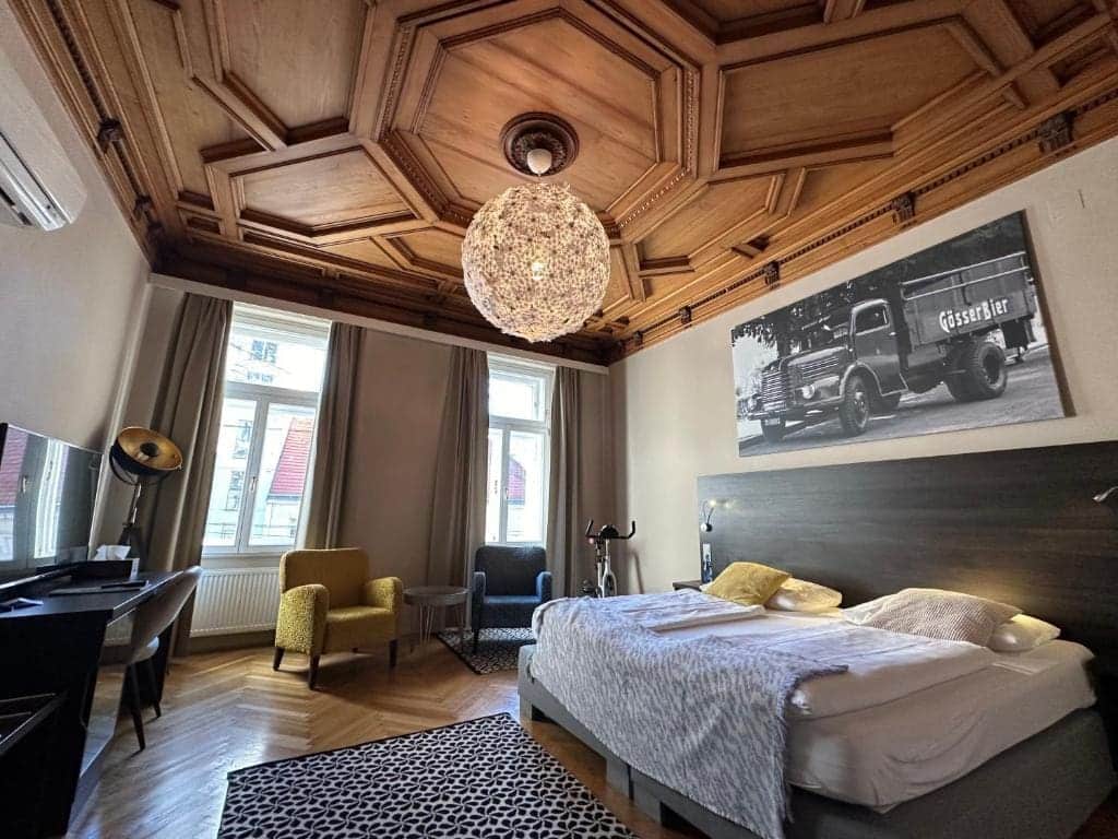 Where to Stay in Vienna, Austria: My Favorite Areas + Best Budget Hotels 86 hotel brauhof wien bedroom coffered ceiling vienna austria