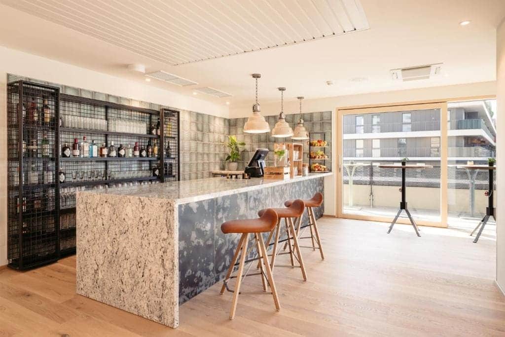 Where to Stay in Vienna, Austria: My Favorite Areas + Best Budget Hotels 105 hotel schani wien hauptbahnhof bar marble counter vienna austria