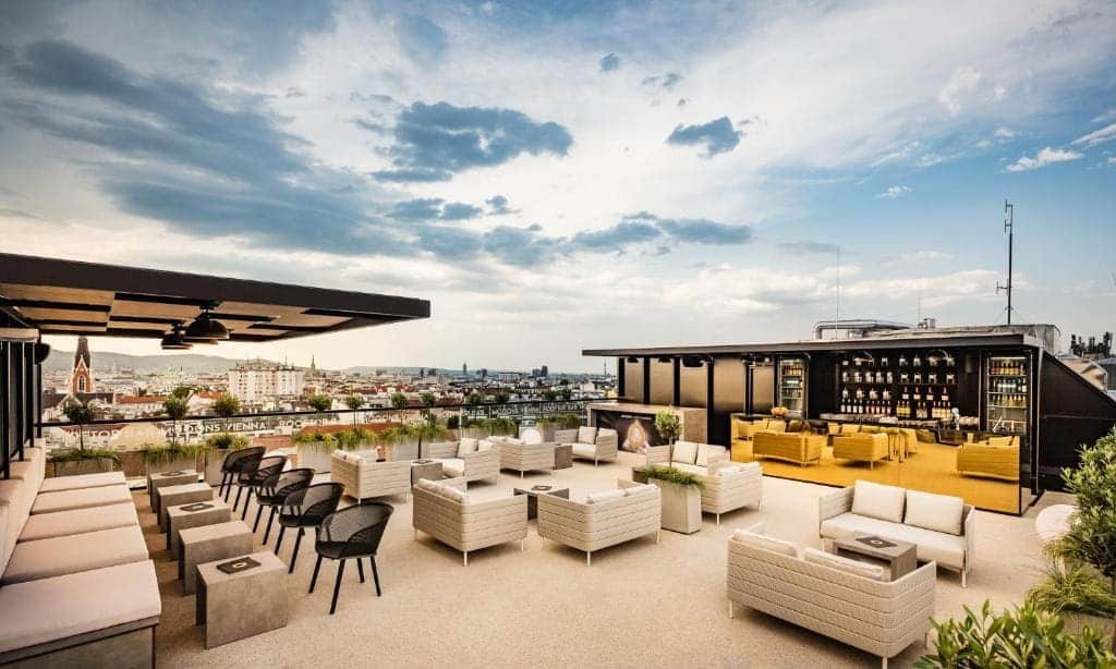 Where to Stay in Vienna, Austria: My Favorite Areas + Best Budget Hotels 98 mooons hotel vienna rooftop terrace lounge vienna austria